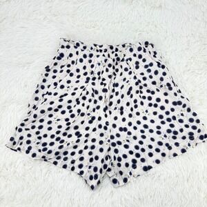 H&M Anna Glover Polka Dot Shorts High Waist Casual Summer Size 8 Chic Summer Fun